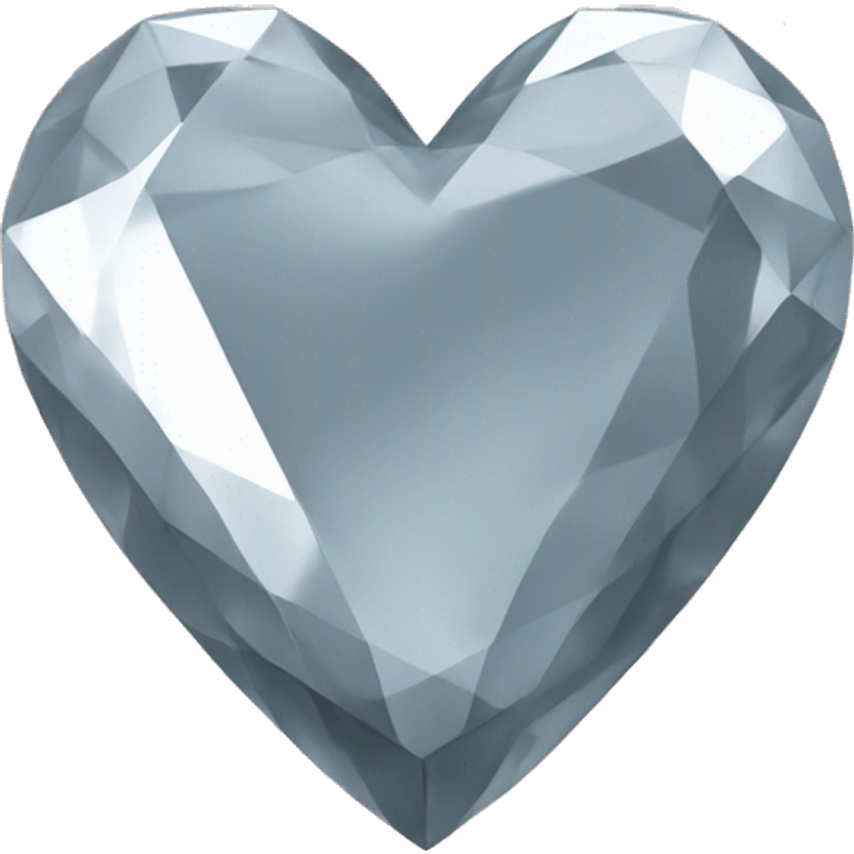 silver dimond heart  emoji