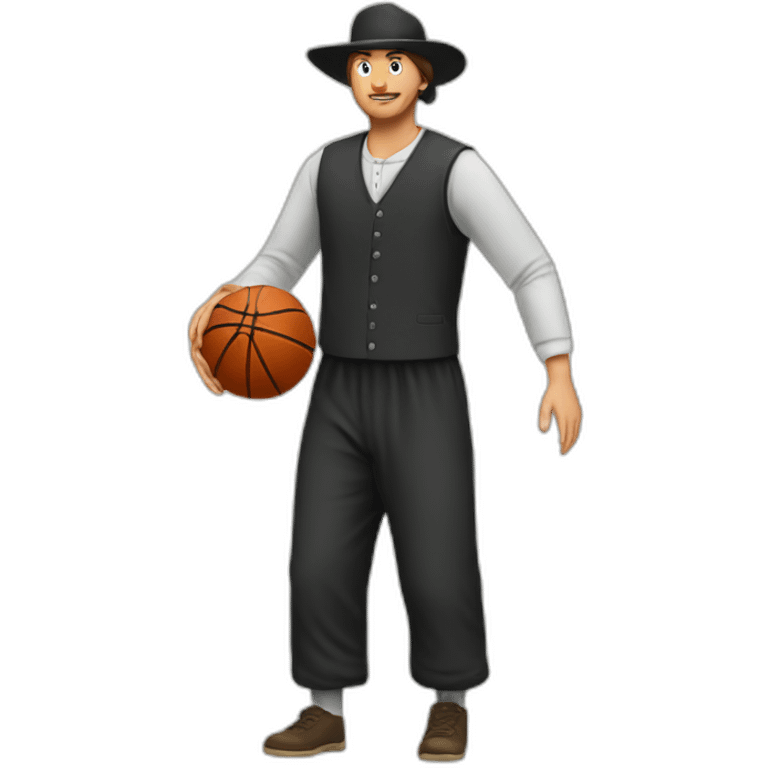 amish playing basketball emoji