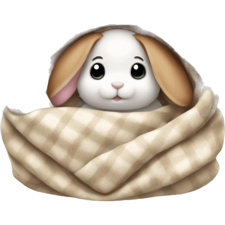 bunny in a blanket emoji