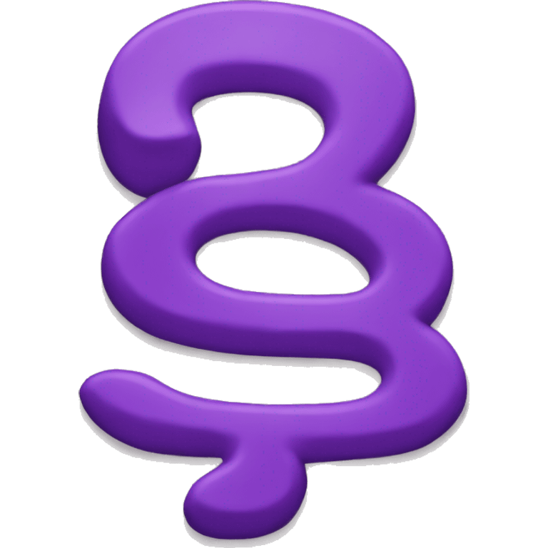 The purple letter R emoji