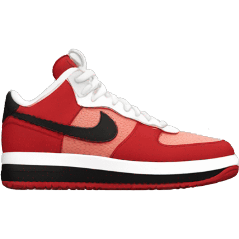 Nike shoes in red and black  emoji