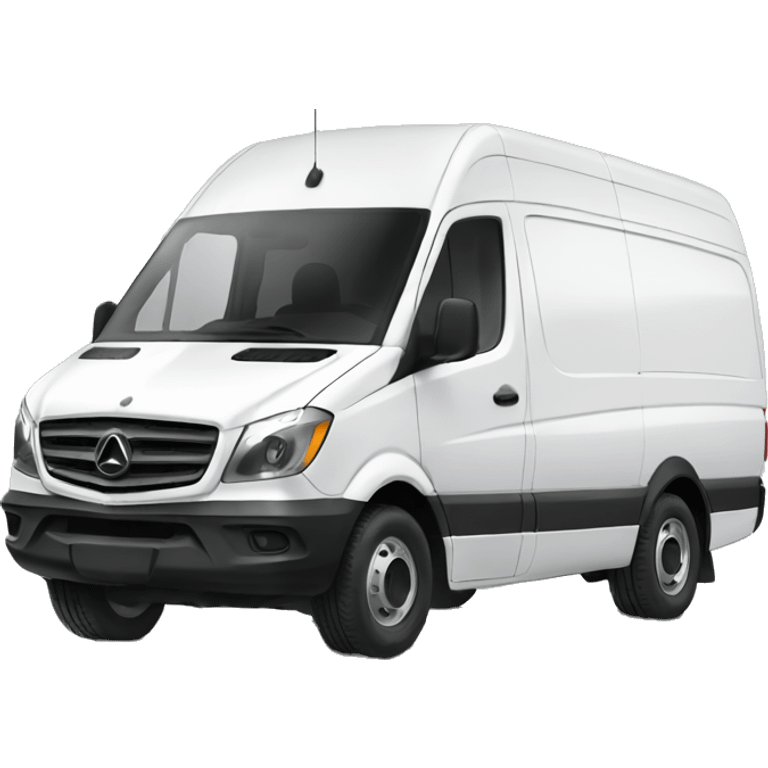 white Sprinter van cute baby emoji