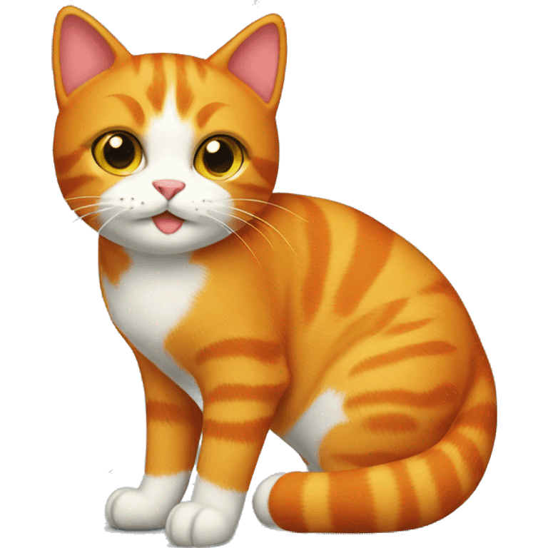 Orange cat with christmas socks emoji