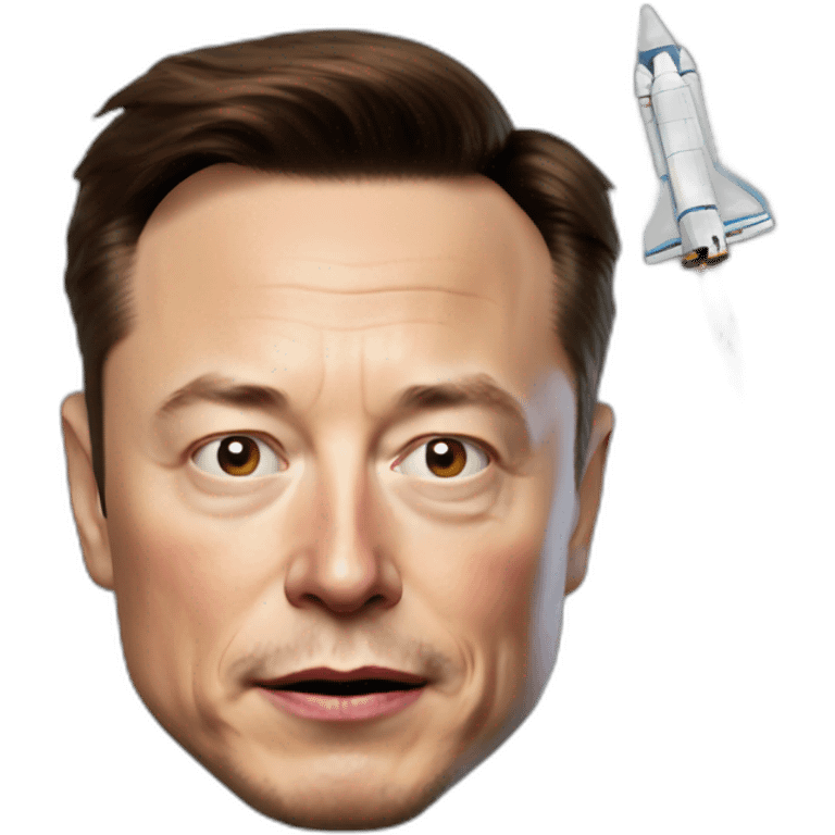 elon musk hit by a rocket emoji