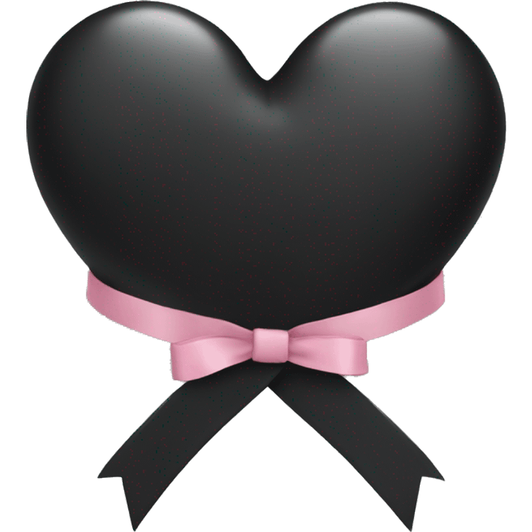 Black heart with ribbon emoji