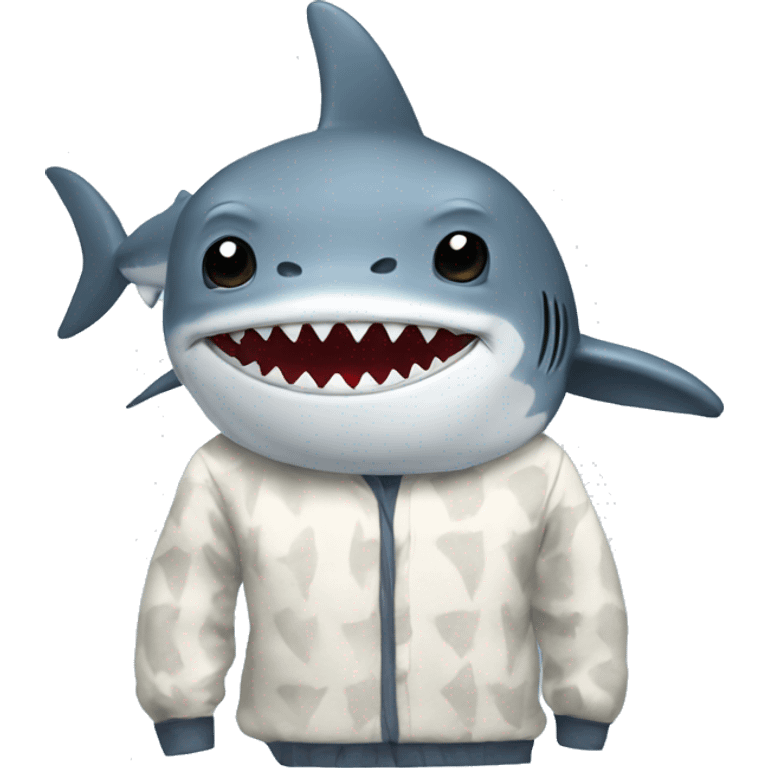 Shark wearing pajamas  emoji