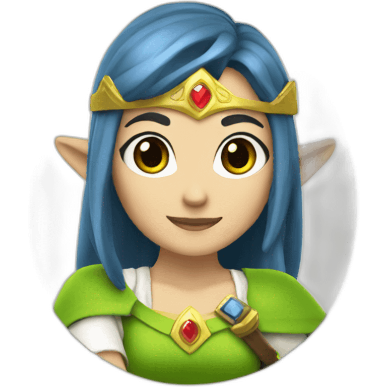 zelda the princess taking a selfie emoji