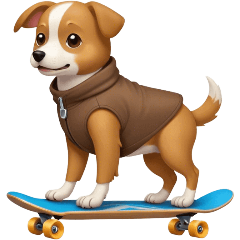 Dog on skateboard emoji