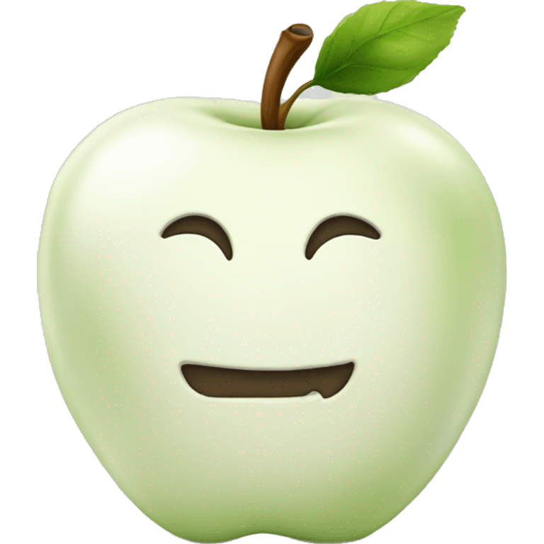 A white apple emoji