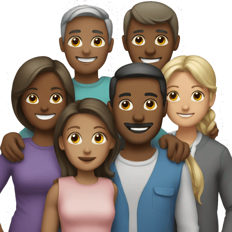 A family with five people  emoji