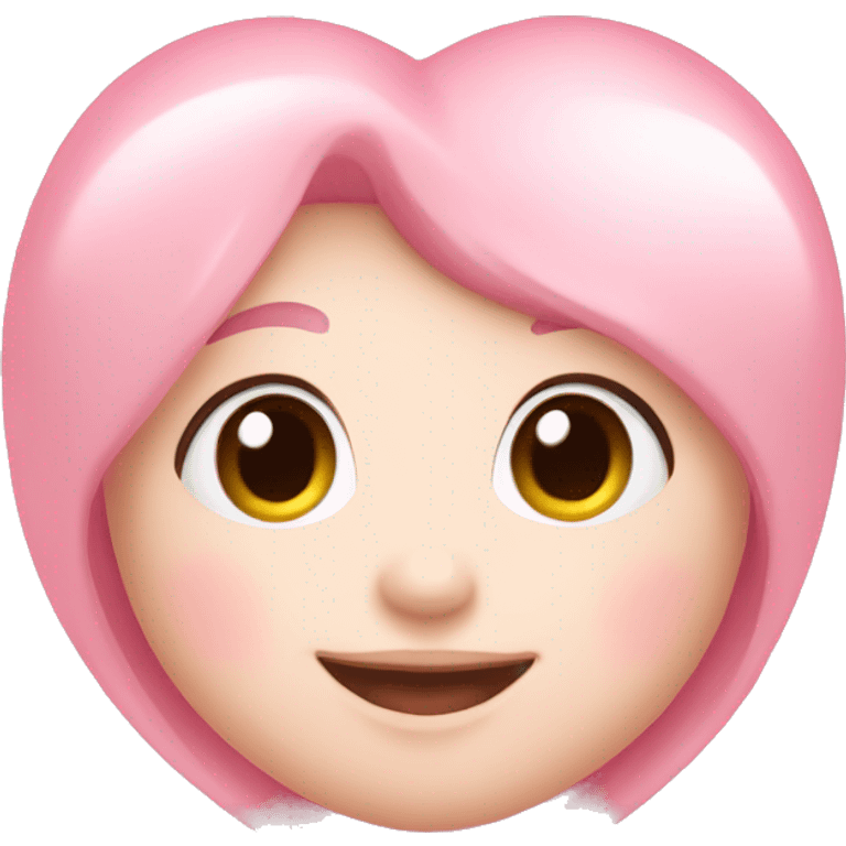 A cute baby pink heart  emoji