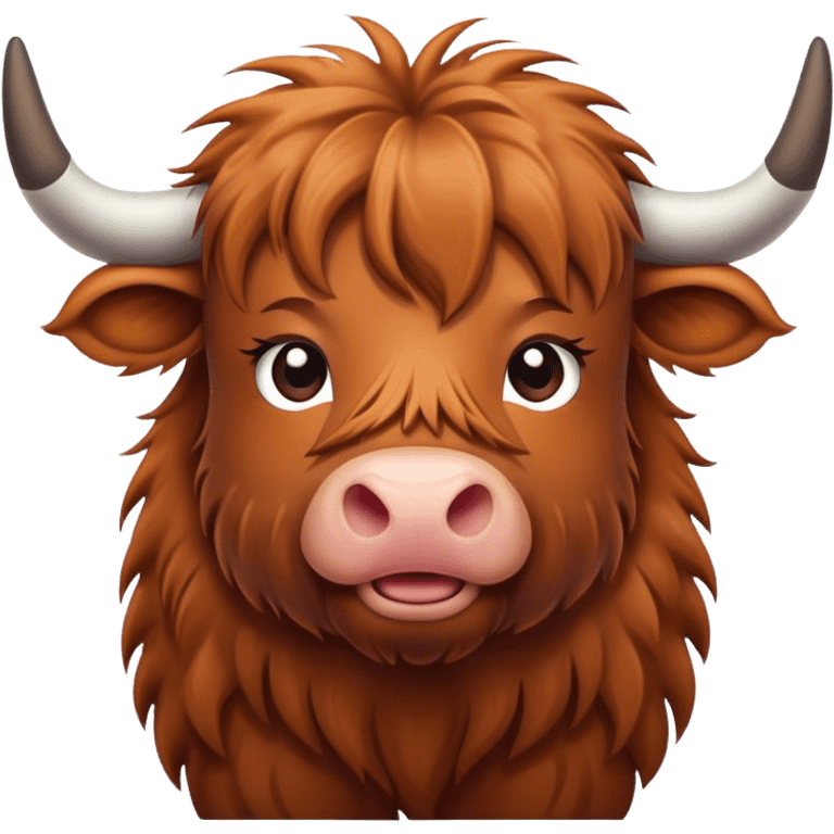 Cute highland cow emoji