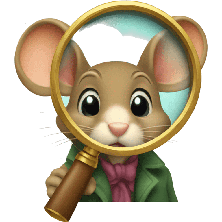 mouse detective magnifying glass emoji