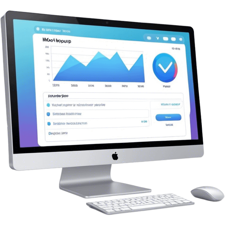 Create an emoji for UX/UI design. Show a monitor or tablet with a web interface mockup displayed on the screen. Use modern, professional colors. Do not include any emojis or smiley faces. Make the background transparent. emoji