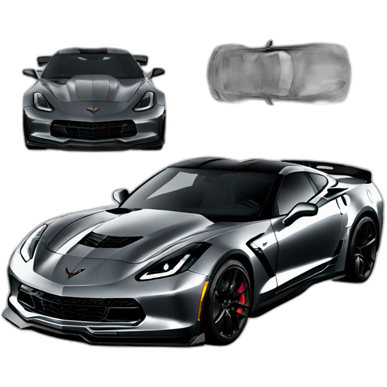 black c7 z06 emoji