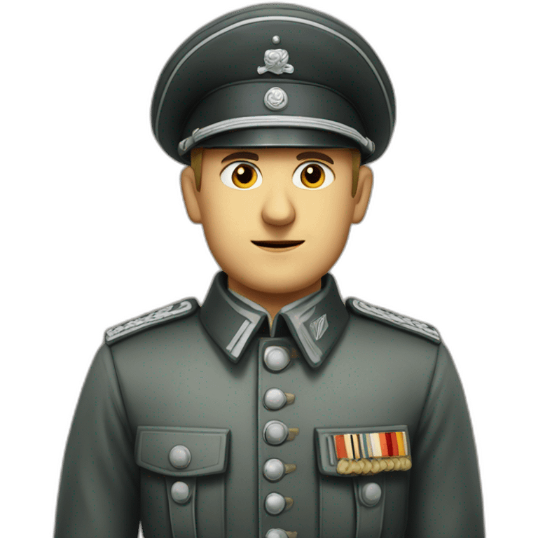 A german soldier from 1940 in an ss outfit emoji