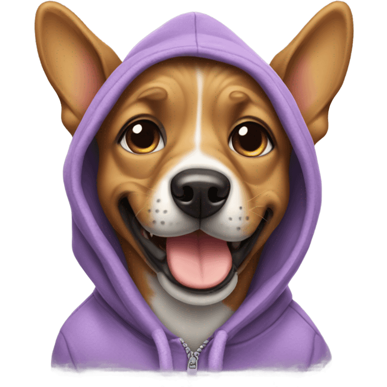 Dog with hoodie emoji