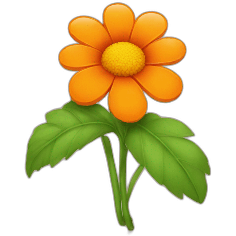 Flower inside an orange emoji