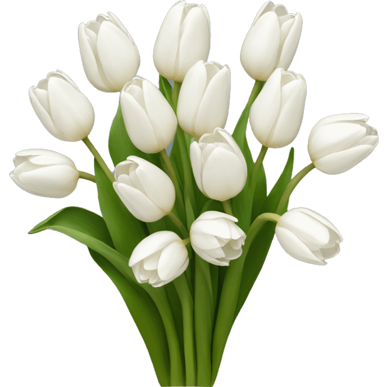 white tulip bouquet  emoji