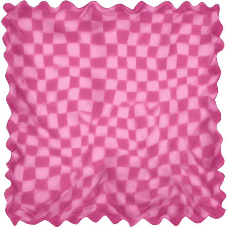 Pink checkered blanket emoji