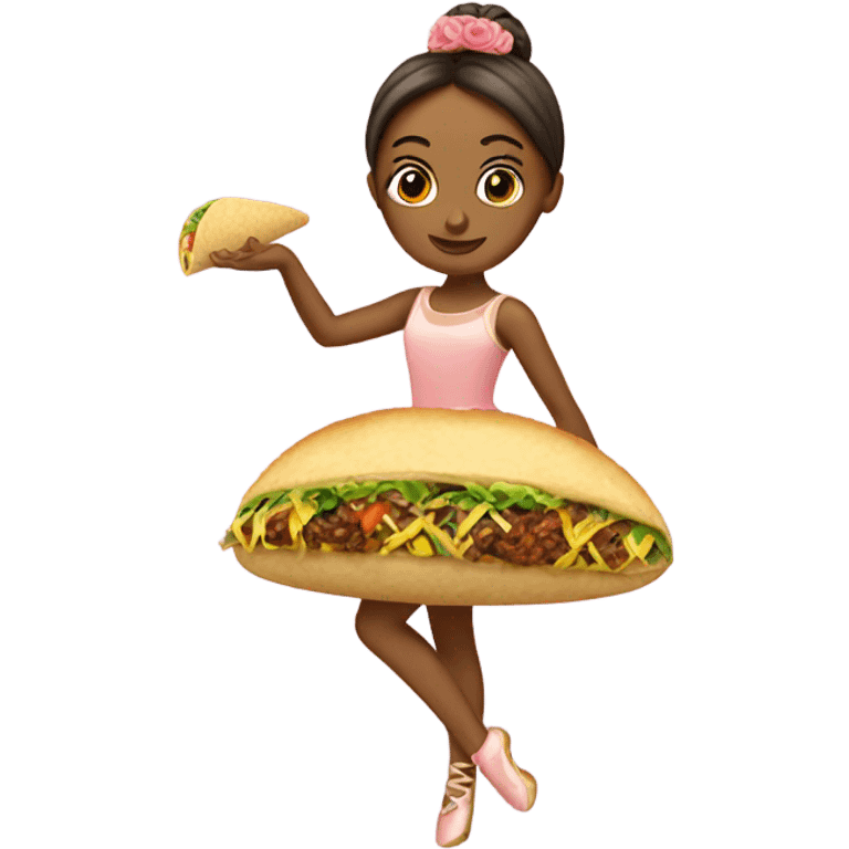 Ballerina with a taco emoji