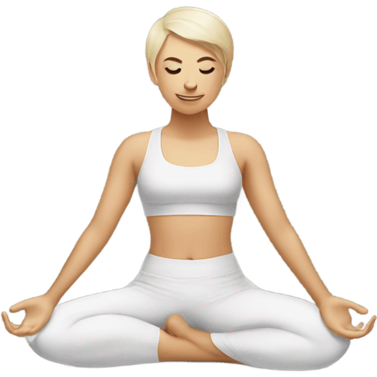 White yoga mat emoji