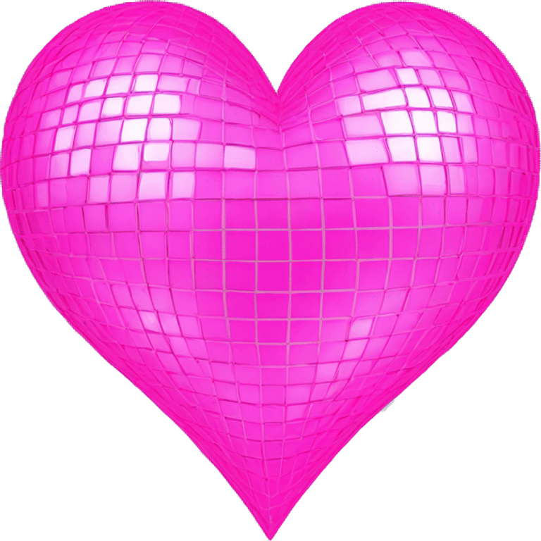 Discoball heart in pink emoji