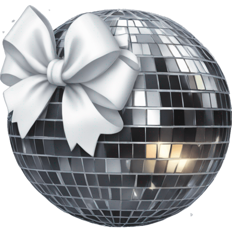 Disco ball with a white bow emoji