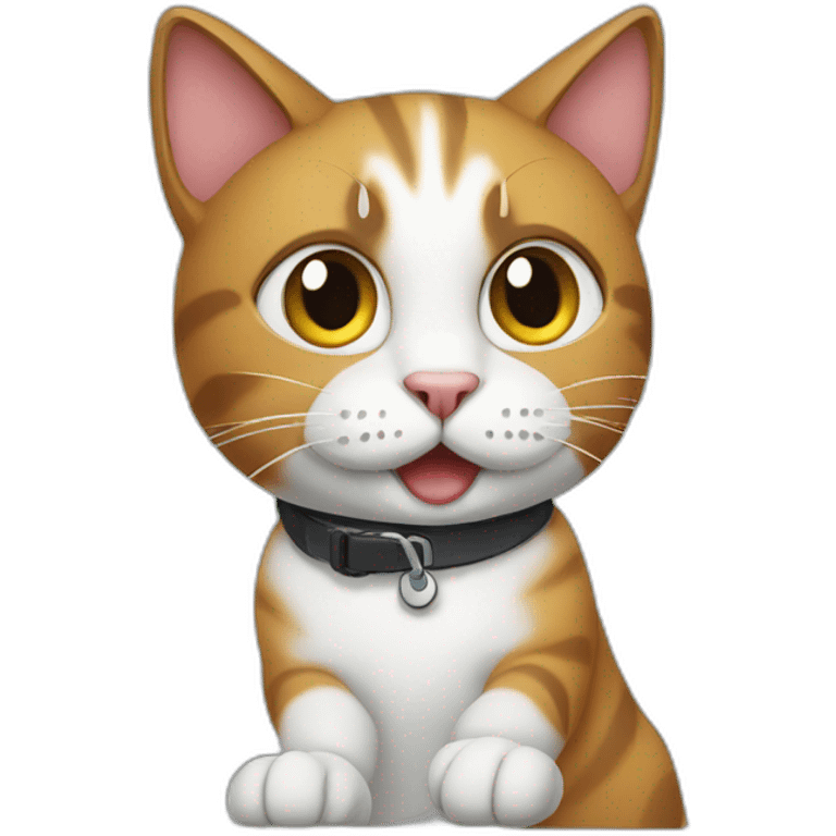 cat working at a call center emoji