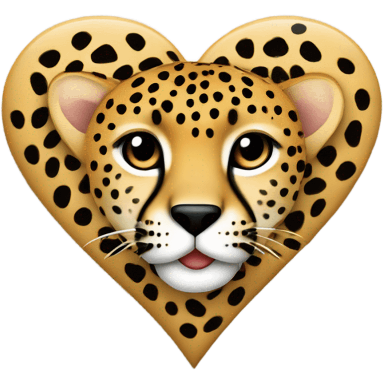 heart with cheeta emoji