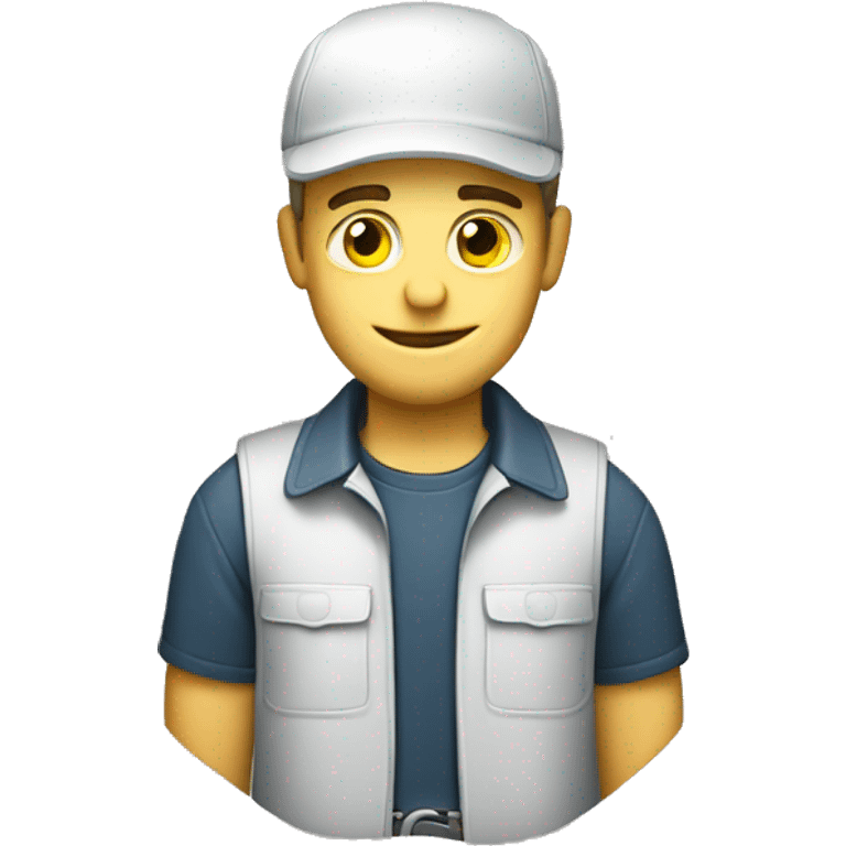 white male auto repairman with a repair wrench emoji