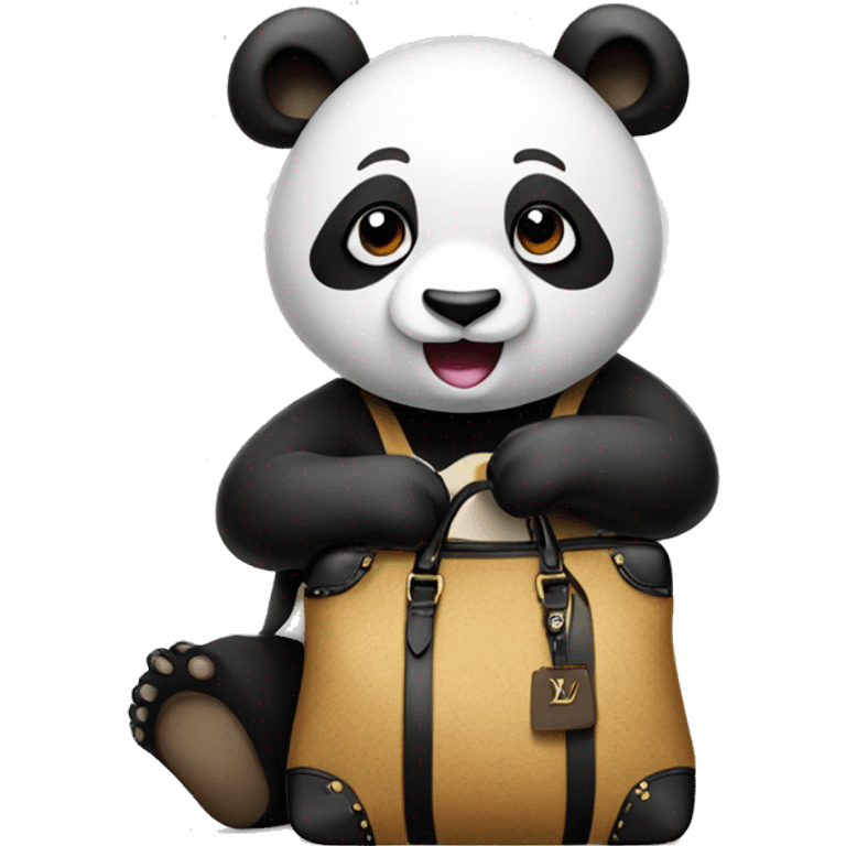 Panda Holding An LV bag emoji