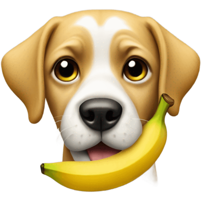 Dog whith banana emoji