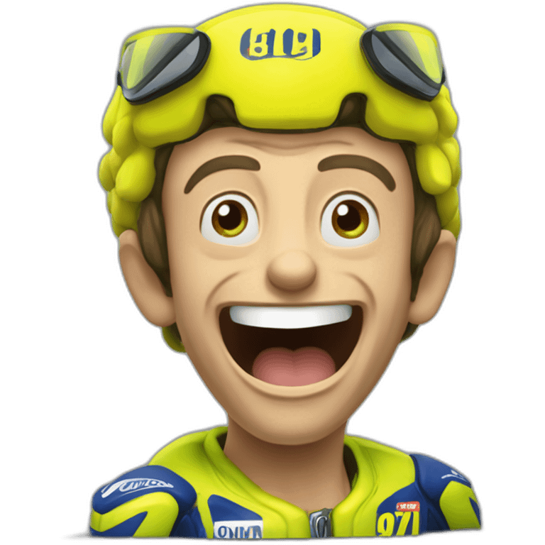 Valentino Rossi qui éclaté de rire emoji