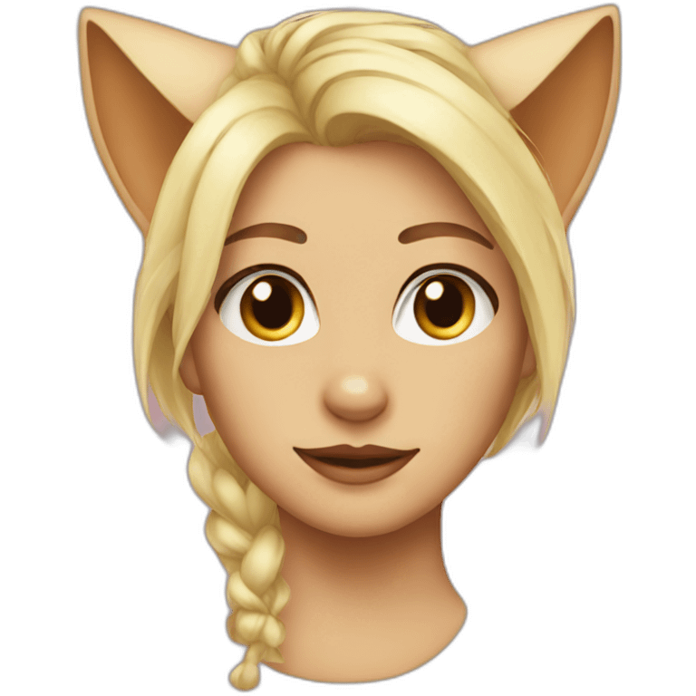 sexy blonde cat ears emoji