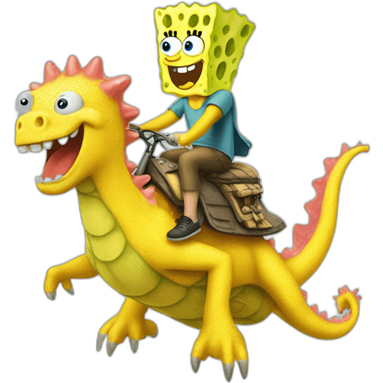 spongbob riding a dragon emoji