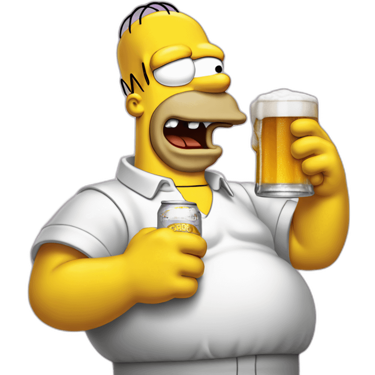 homer simpson drink beer  emoji