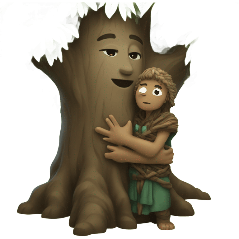 Druid hugging a tree emoji