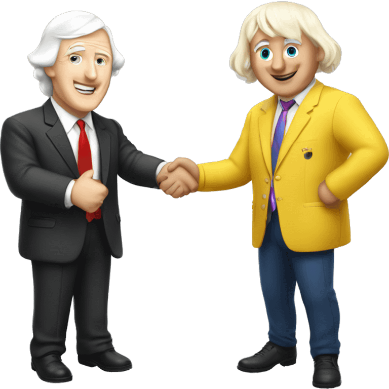 Mr Beast and Sir Savile Shaking hands emoji