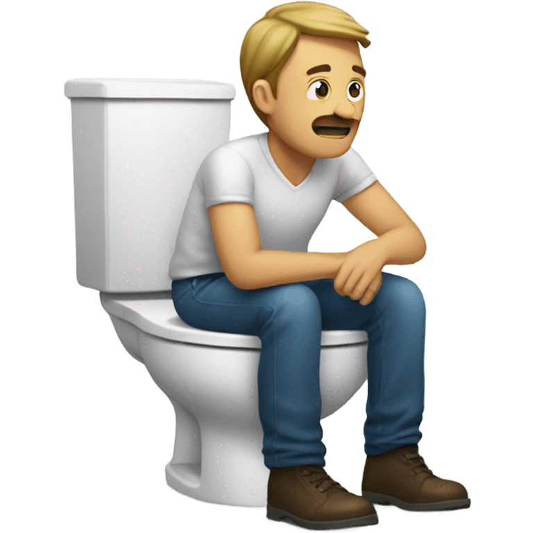 Man sitting on toilet  emoji