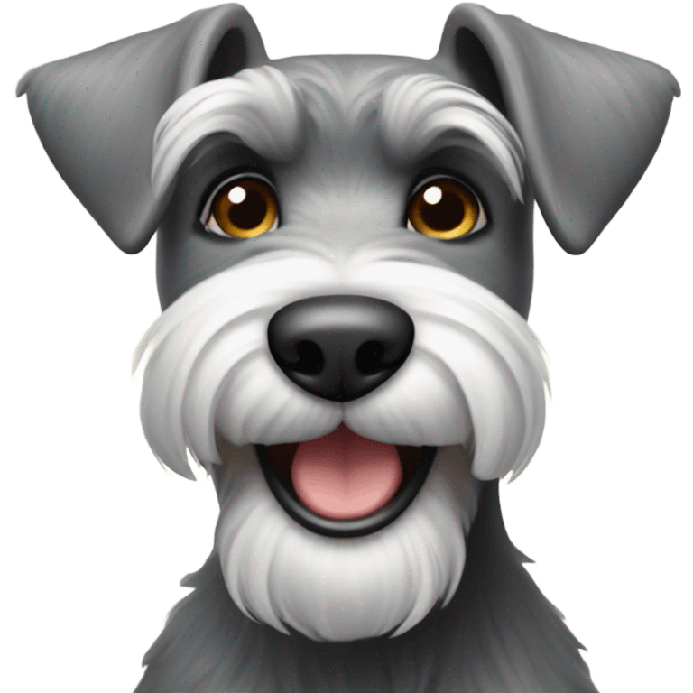 Smiling schnauzer emoji