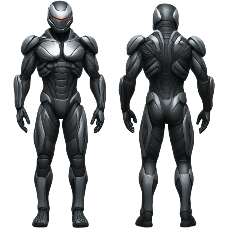 crysis guy in nanosuit full body front and back view emoji