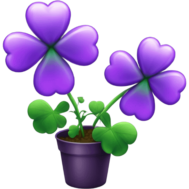 purple clover emoji