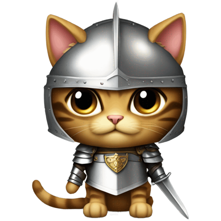 Cat in knights armor emoji