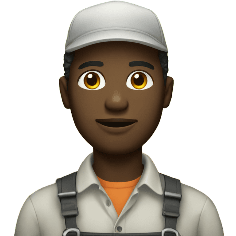 Black guy farming emoji