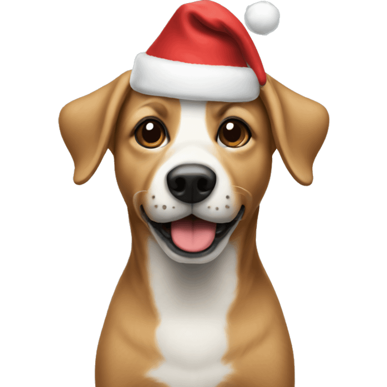 Christmas dog emoji