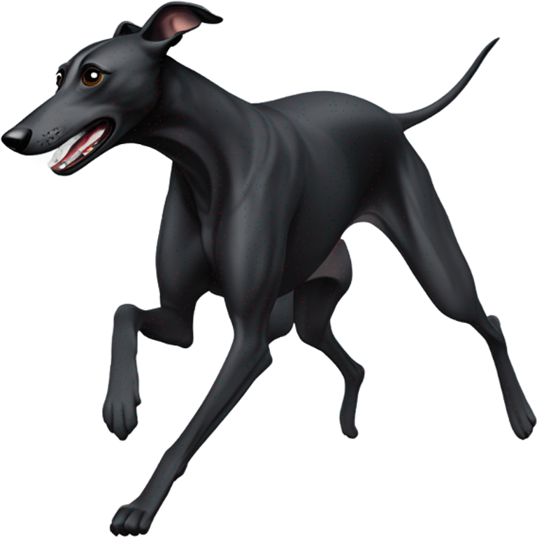 Black greyhound racing emoji