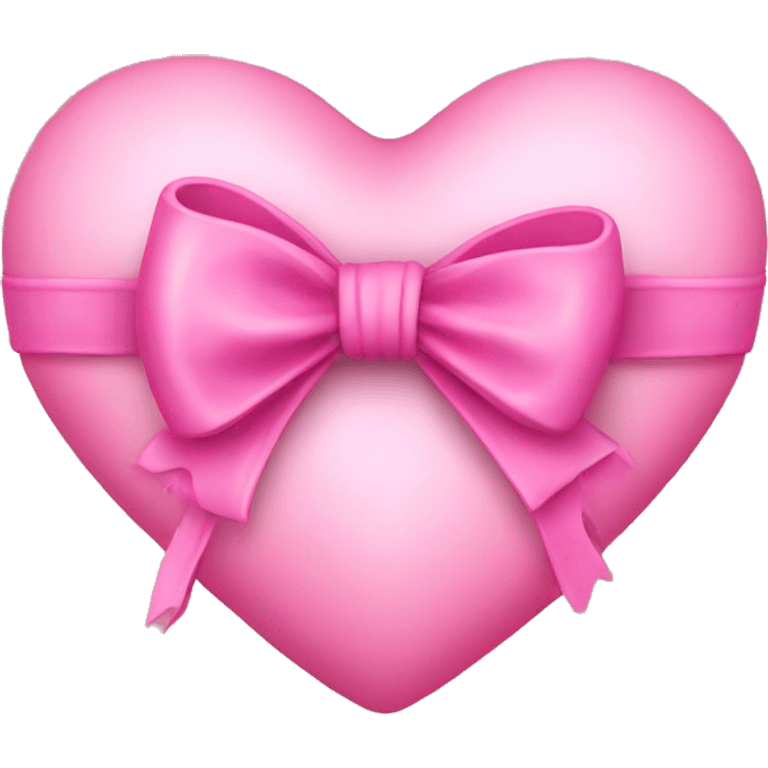 Pink heart with bow emoji