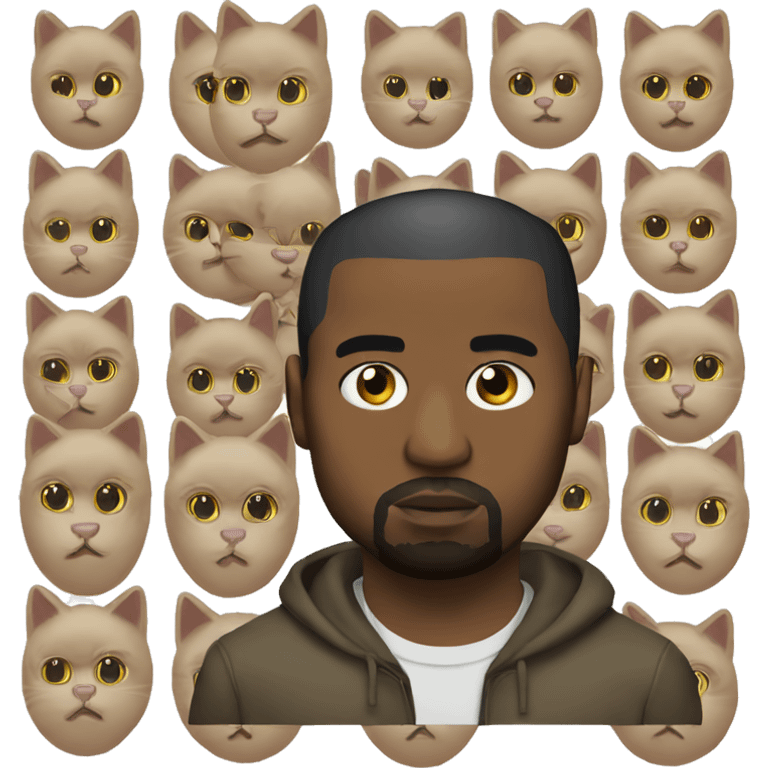 Kanye west with cat ears emoji