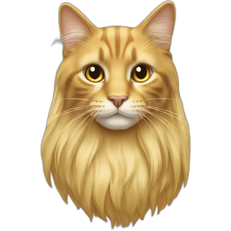 gold-long-hair-cat emoji